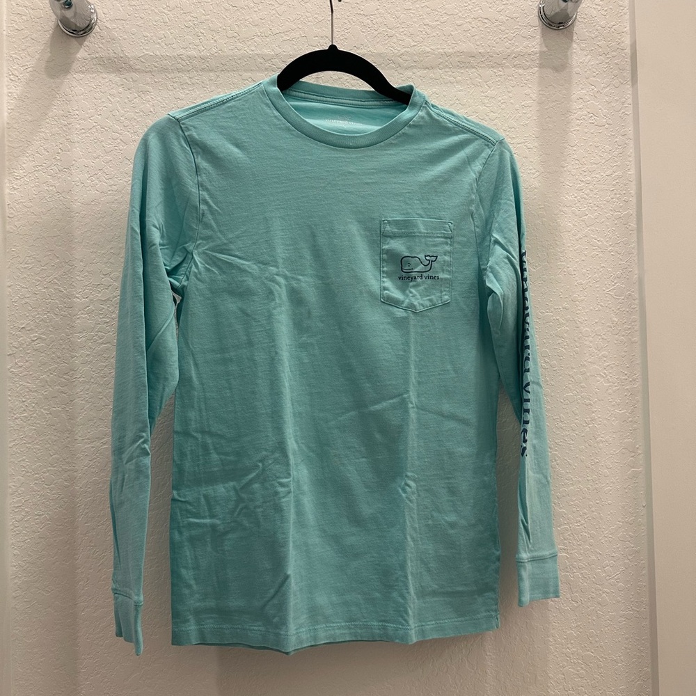 Vineyard Vines Kids Teal Long Sleeve Shirt